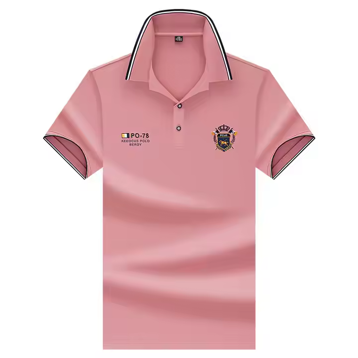 ANSZKTN Summer Polo Men Collar Embroidered Short Sleeved T-shirt Men's Polo Shirt Summer Polo Men Collar Embroidered Short Sleeved T-shirt Men's Polo Shirt