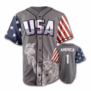 Custom Cheap Sublimated USA Men's Baseball Shirts Sport Baseball Jersey Uniforms