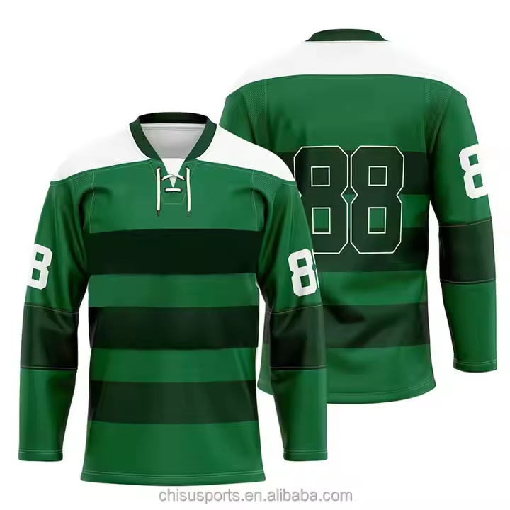 Custom-Made Slim Fit Ice Hockey Jersey Personalized Design with Team Name and Logo