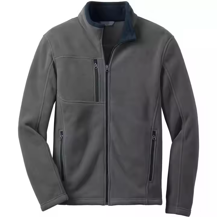 Custom Wholesale Polar Fleece Plush Zip up Thicken Coat Embroidery Plus Size Men's Unisex Winter Sherpa Fleece Jacket