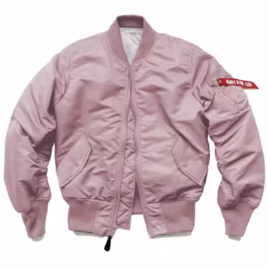 Fast Delivery Men's Pink Cotton Fleece Letterman All Over Print Bomber Jacket Men Versity Jacket