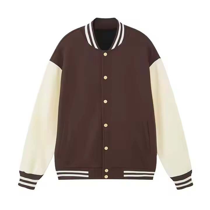 High Quality Cotton Embroidered Heavyweight Fashion Casual Button Down Bomber Jackets Men's Varsity Baseball Jacket High Quality Cotton Embroidered Heavyweight Fashion Casual Button Down Bomber Jackets Men's Varsity Baseball Jacket