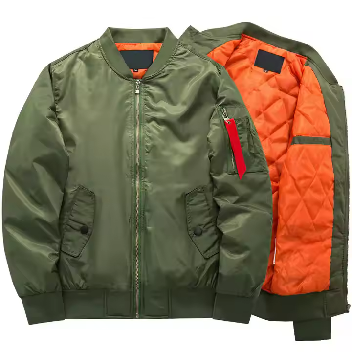 High Quality Thick and Thin Green Motorcycle Ma-1 aviator pilot Air Men Bomber Jacket High Quality Thick and Thin Green Motorcycle Ma-1 aviator pilot Air Men Bomber Jacket