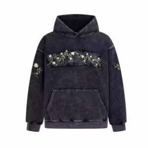 New American Retro Solid Heavyweight Cotton Sweatshirt Jacket XL Loose Hooded Cardigan 3D Embroidered Patch 100% Cotton