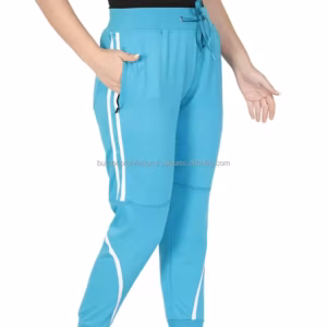 OEM Custom Women's Quick Dry Sweat Pants with Side Pocket Pleat Trouser Design Sustainable Cargo Joggers for Winter