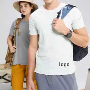 T-Shirt for Men Clothing Sports Fitness Summer Gym Wear Active Sunscreen Running Quick Drying Breathable Wholesale Customized