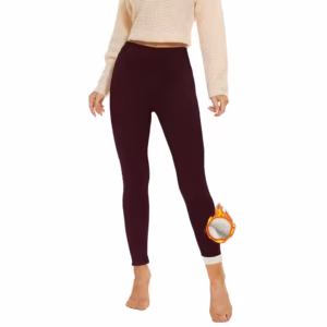 Women's High Waistband Compression Fleece Leggings Classical Gym Knitted Casual Pants Wholesale Factory Winter Compression Pants