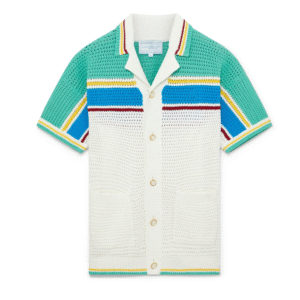 Custom Knitted Mesh Summer Polo Shirt for Men – Hollow Out Short Sleeve Crochet Tennis Shirt by Stitching Expert