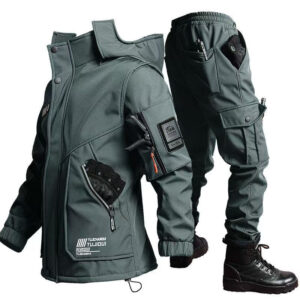 Custom Men’s Outdoor Soft Shell Tactical Jacket – Windproof Waterproof Spring Hiking & Hunting Coat Made in Pakistan
