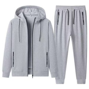 Custom Men’s Outdoor Tracksuit Set – Loose Fit Fall Jogging Suit with Hoodie & Elastic Waistband Made in Pakistan