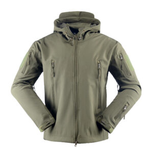 Custom Men’s Tactical Softshell Jacket – Waterproof Windproof Outdoor Winter Coat Made in Pakistan