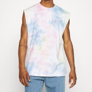 Trending Custom Tie Dye Gym Muscle Tank Top – Stretch Cotton Sleeveless Vest by Stitching Expert